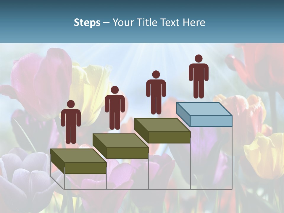 Green Tulip Postcard PowerPoint Template