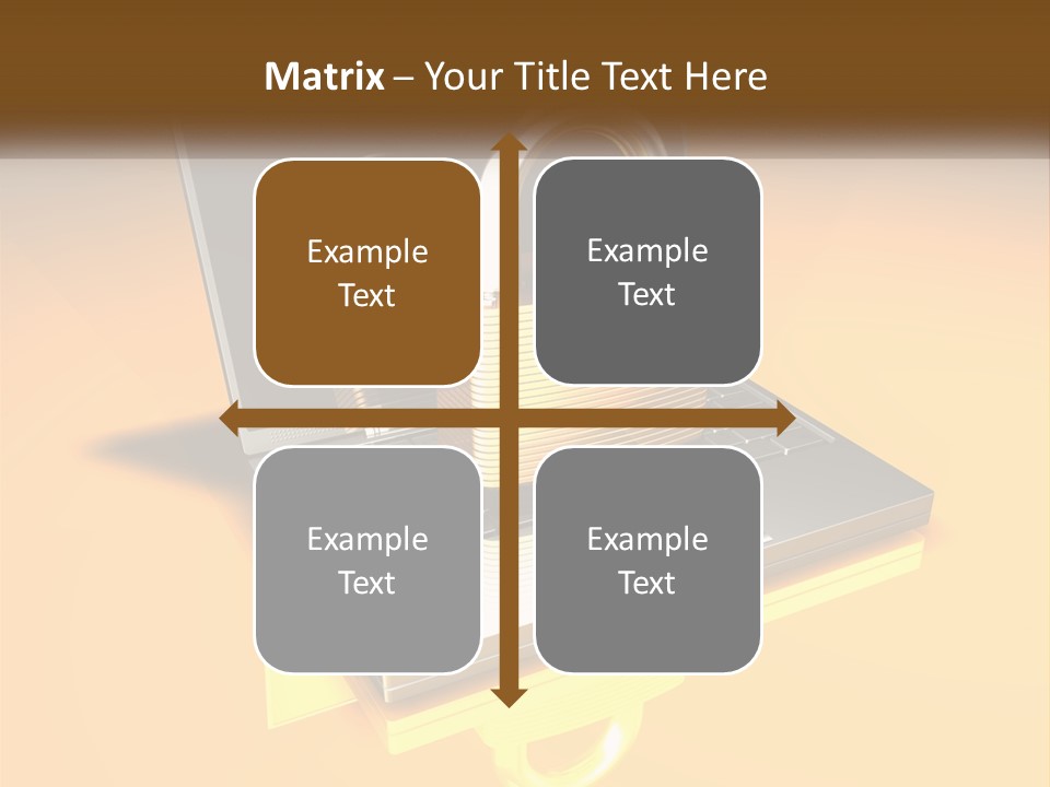 A Laptop With A Padlock On Top Of It PowerPoint Template