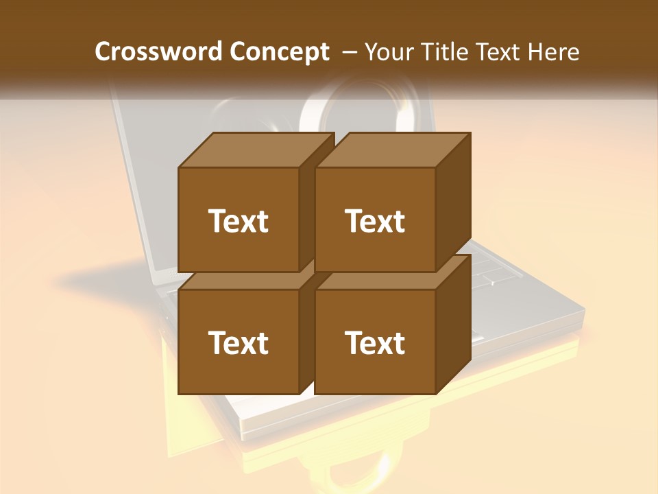 A Laptop With A Padlock On Top Of It PowerPoint Template