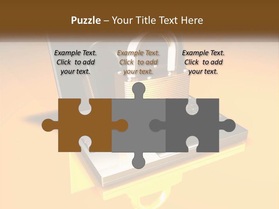 A Laptop With A Padlock On Top Of It PowerPoint Template