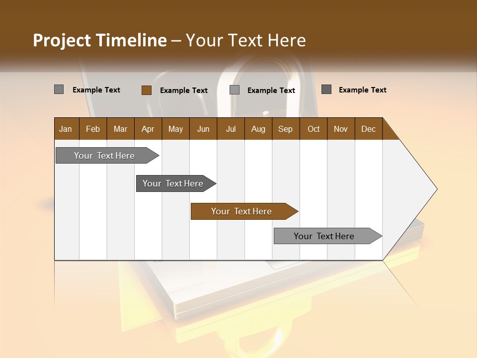 A Laptop With A Padlock On Top Of It PowerPoint Template