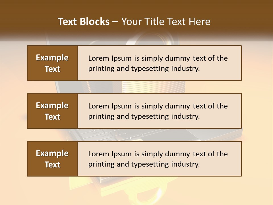 A Laptop With A Padlock On Top Of It PowerPoint Template