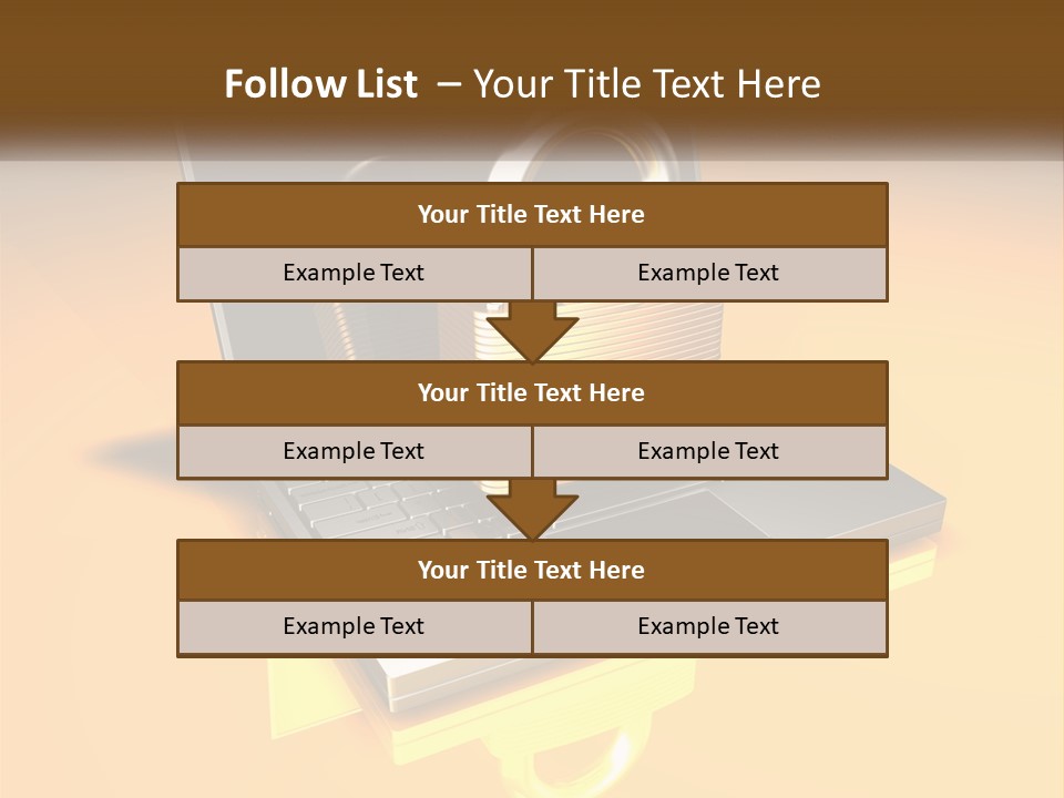 A Laptop With A Padlock On Top Of It PowerPoint Template