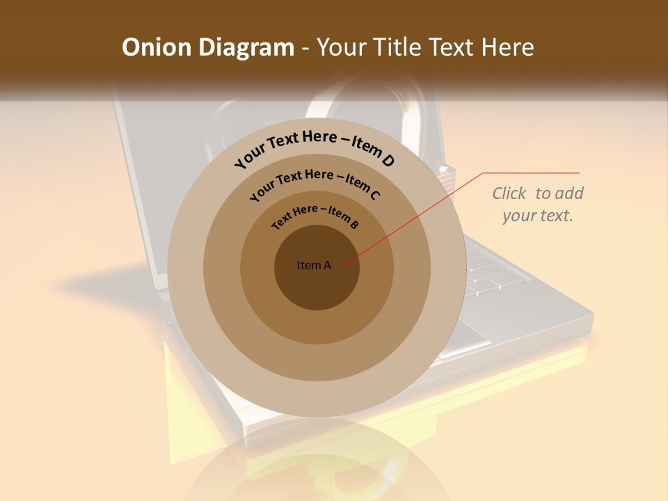 A Laptop With A Padlock On Top Of It PowerPoint Template