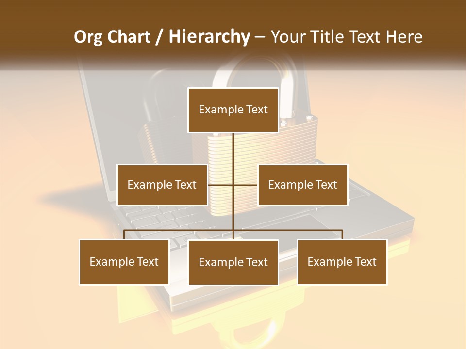 A Laptop With A Padlock On Top Of It PowerPoint Template