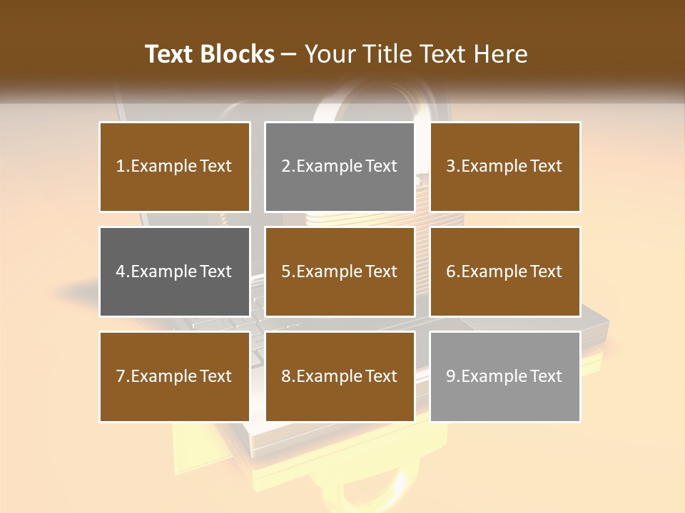 A Laptop With A Padlock On Top Of It PowerPoint Template