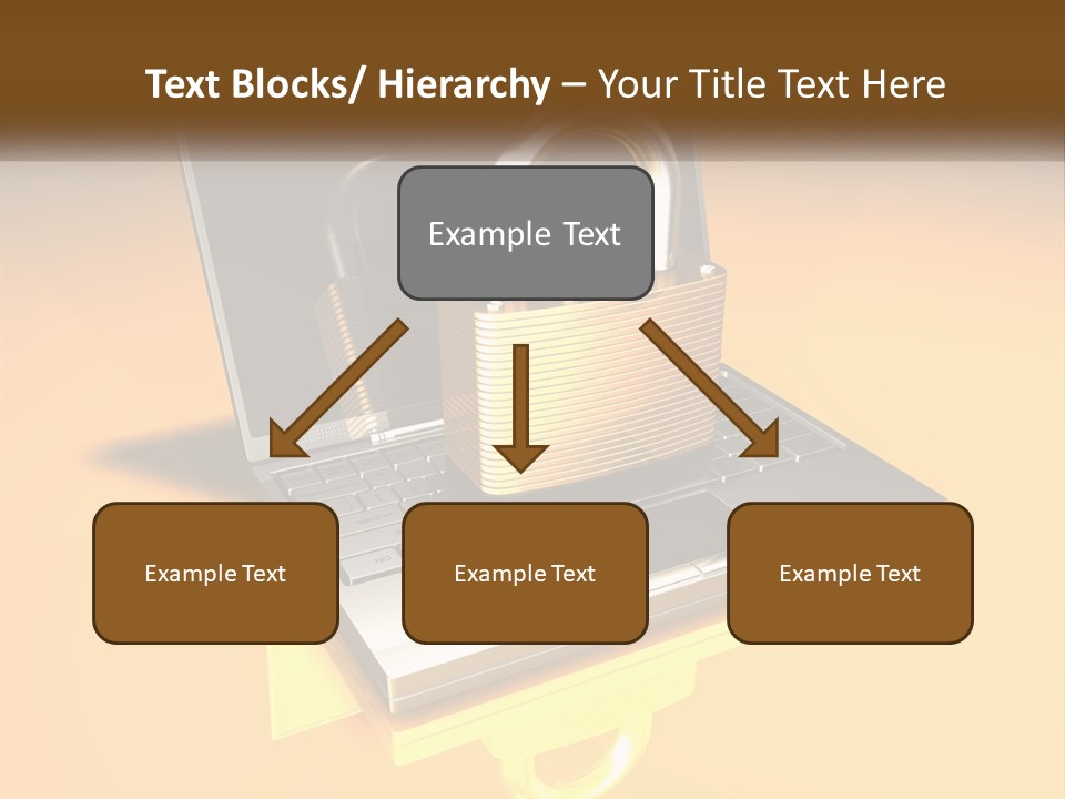 A Laptop With A Padlock On Top Of It PowerPoint Template