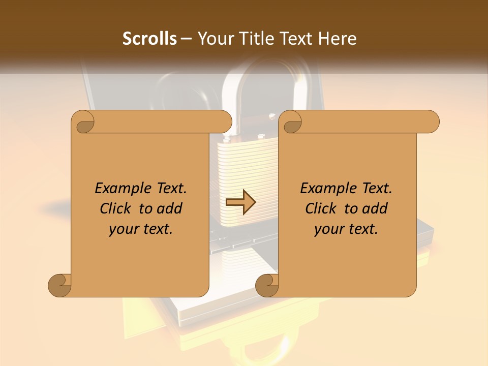 A Laptop With A Padlock On Top Of It PowerPoint Template