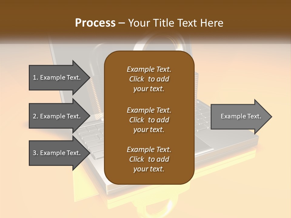 A Laptop With A Padlock On Top Of It PowerPoint Template