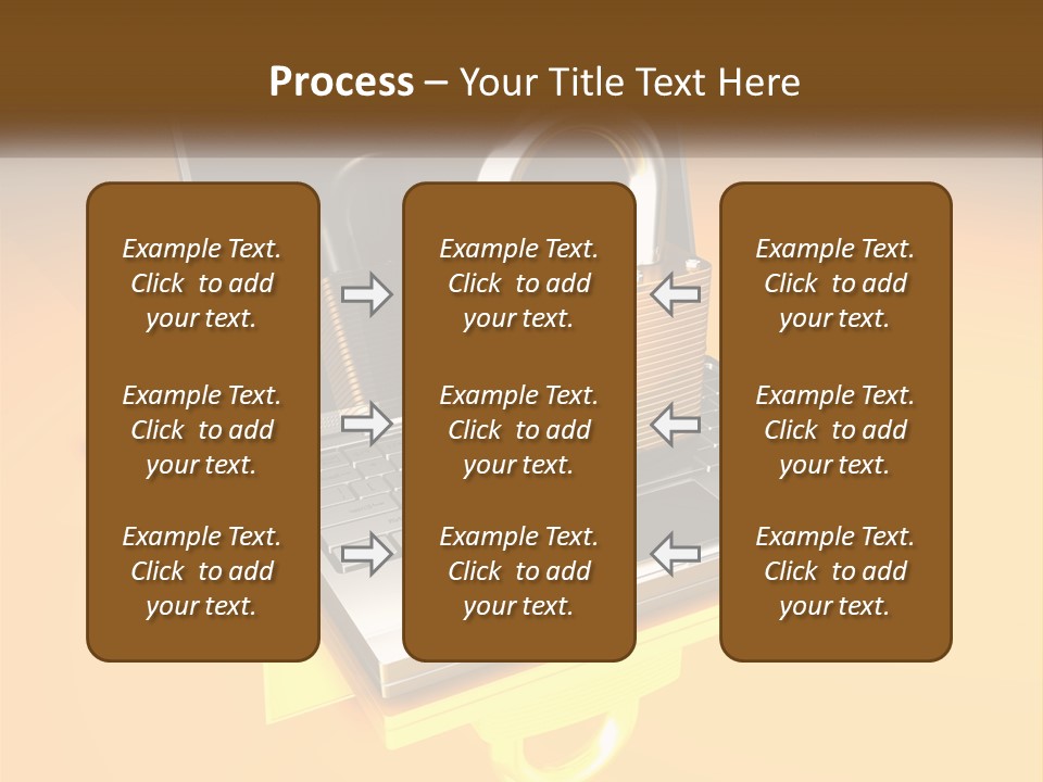 A Laptop With A Padlock On Top Of It PowerPoint Template
