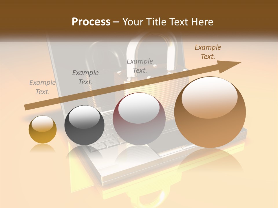 A Laptop With A Padlock On Top Of It PowerPoint Template