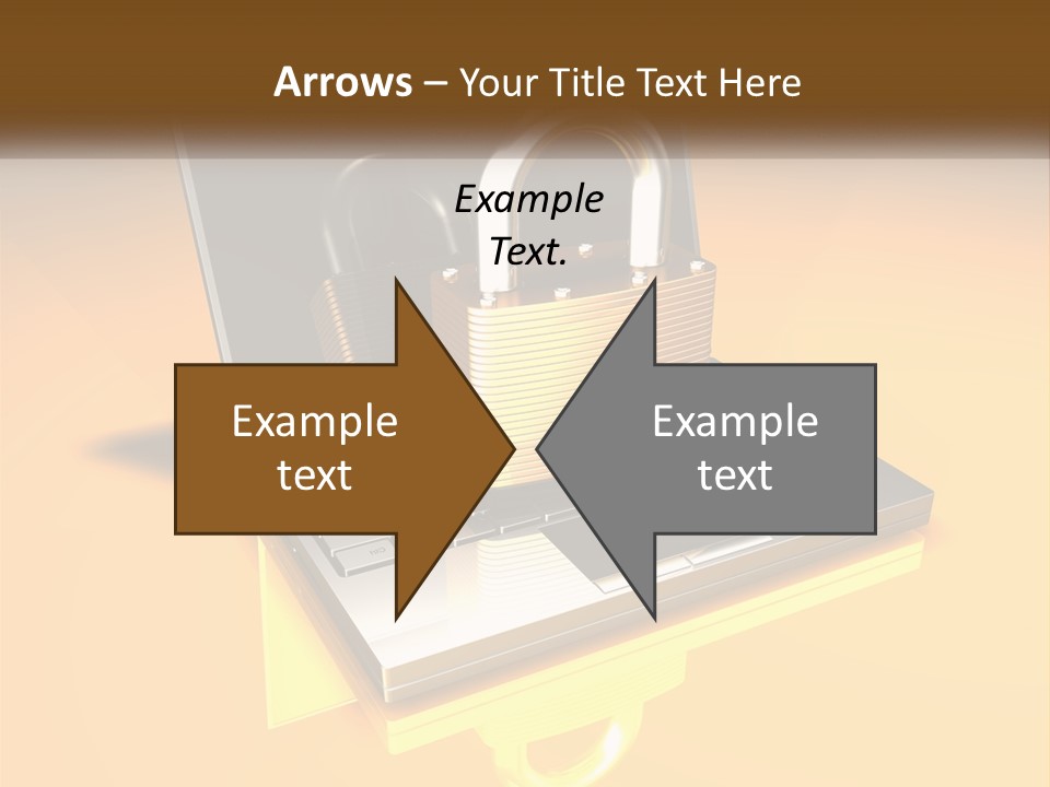 A Laptop With A Padlock On Top Of It PowerPoint Template