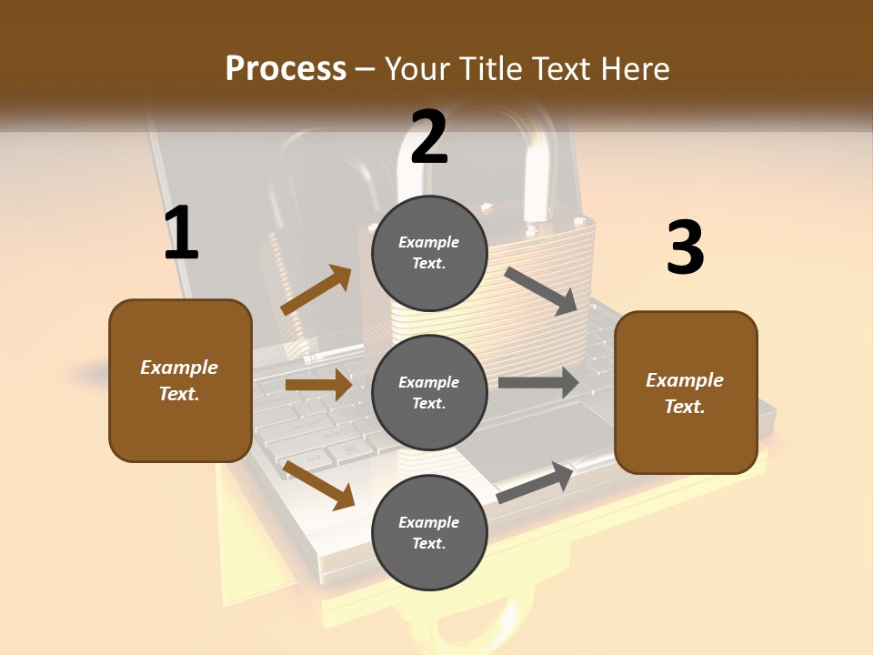 A Laptop With A Padlock On Top Of It PowerPoint Template