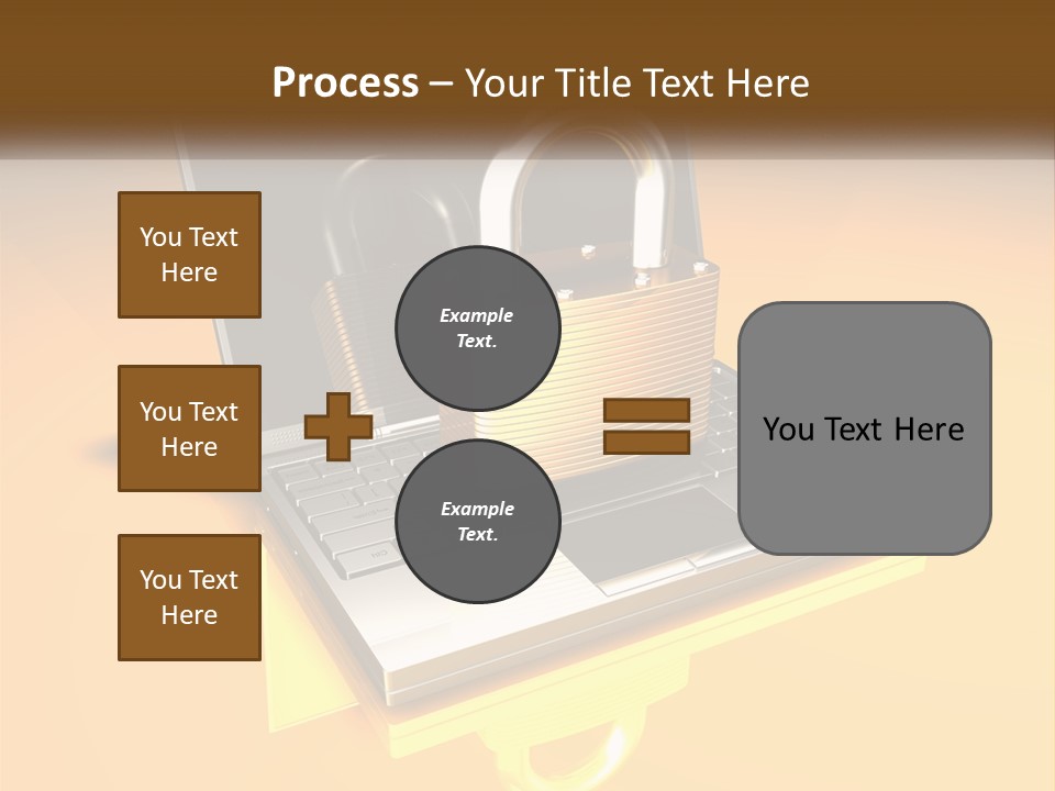 A Laptop With A Padlock On Top Of It PowerPoint Template