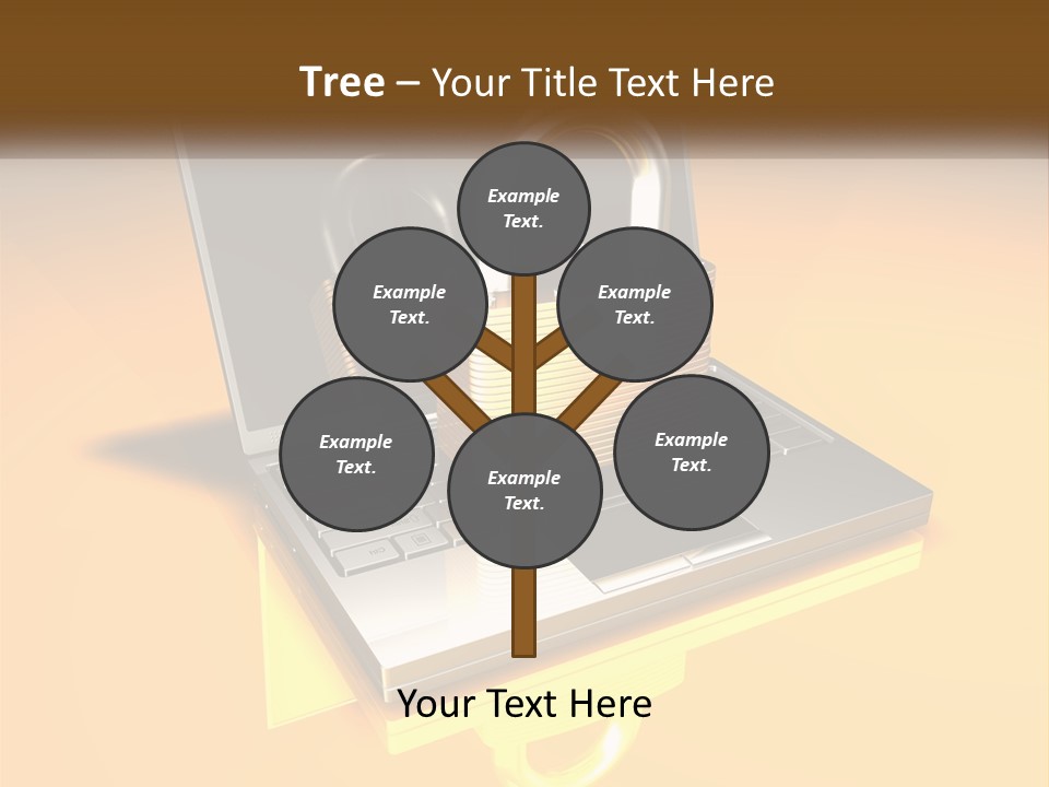 A Laptop With A Padlock On Top Of It PowerPoint Template