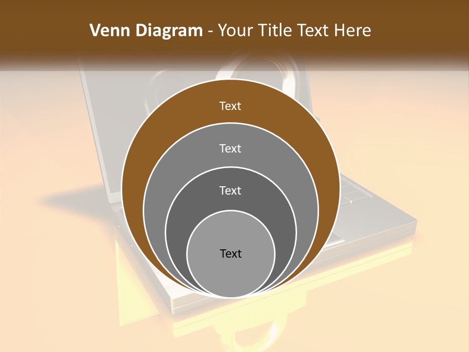A Laptop With A Padlock On Top Of It PowerPoint Template