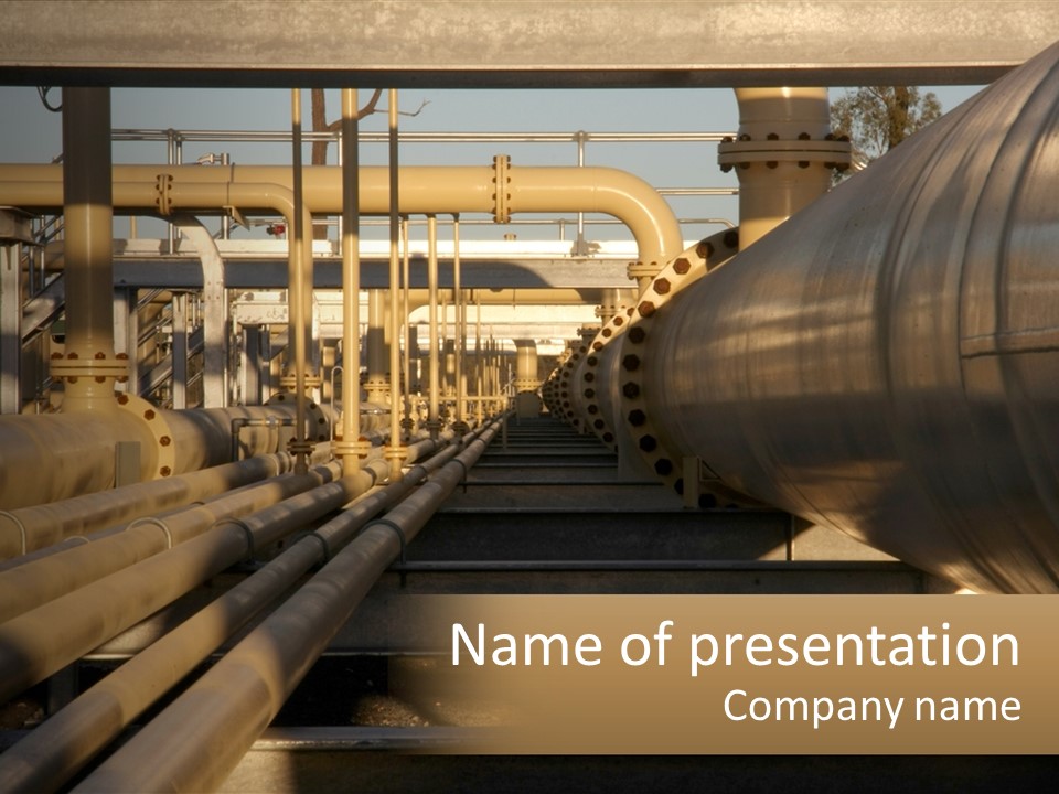 Barrel Object Petrochemical PowerPoint Template