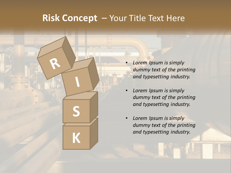 Barrel Object Petrochemical PowerPoint Template