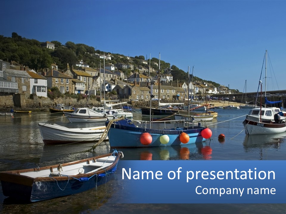 A Group Of Boats Floating On Top Of A Body Of Water PowerPoint Template