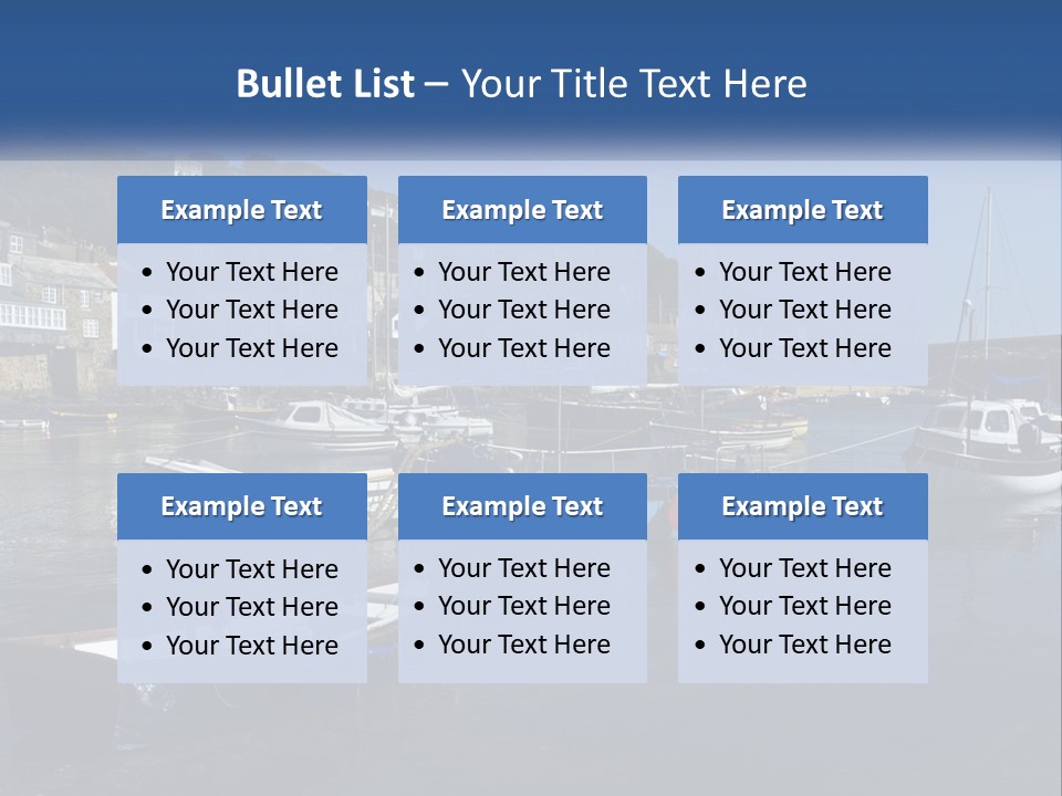 A Group Of Boats Floating On Top Of A Body Of Water PowerPoint Template