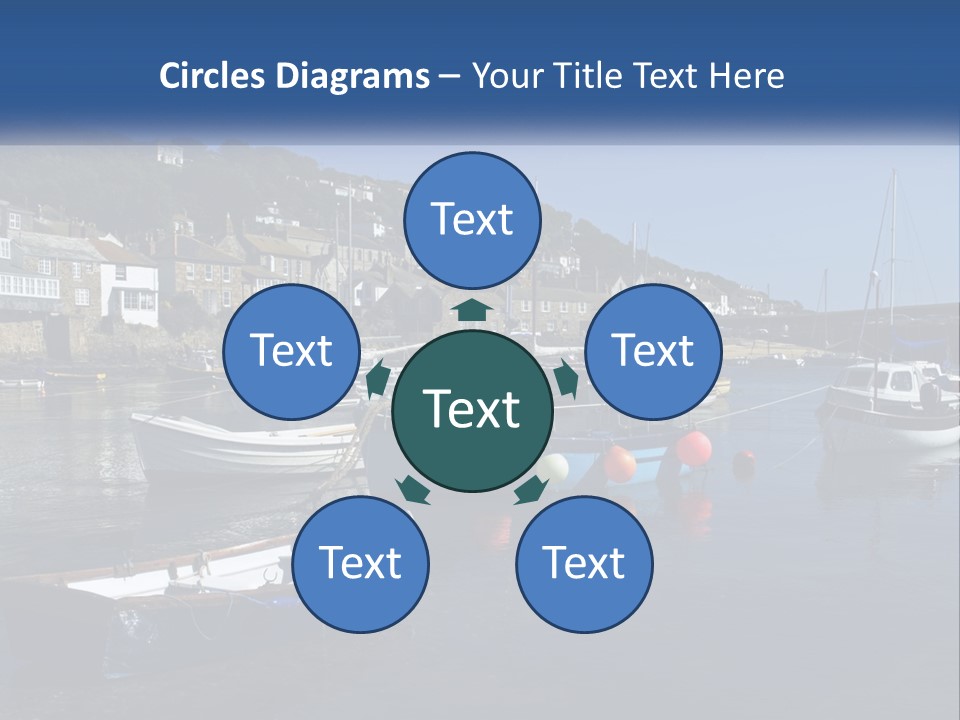 A Group Of Boats Floating On Top Of A Body Of Water PowerPoint Template