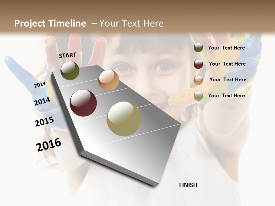 Craft Preschool Painter PowerPoint Template