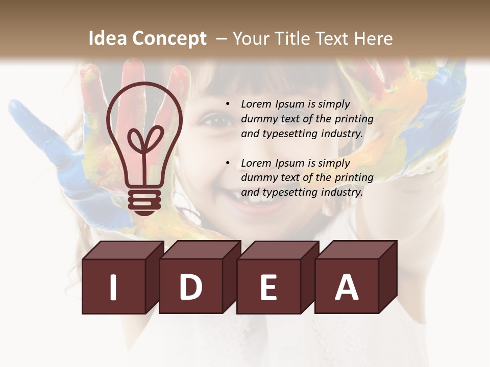 Craft Preschool Painter PowerPoint Template