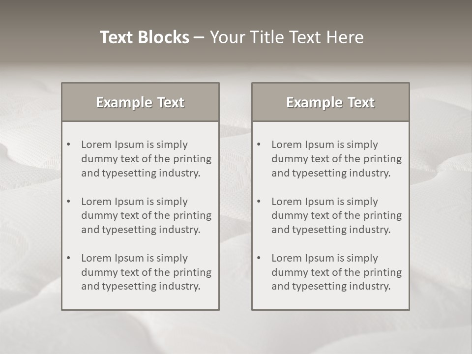 Industry Bedroom Tack PowerPoint Template
