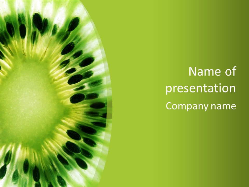 Extreme Groceries Kiwi PowerPoint Template