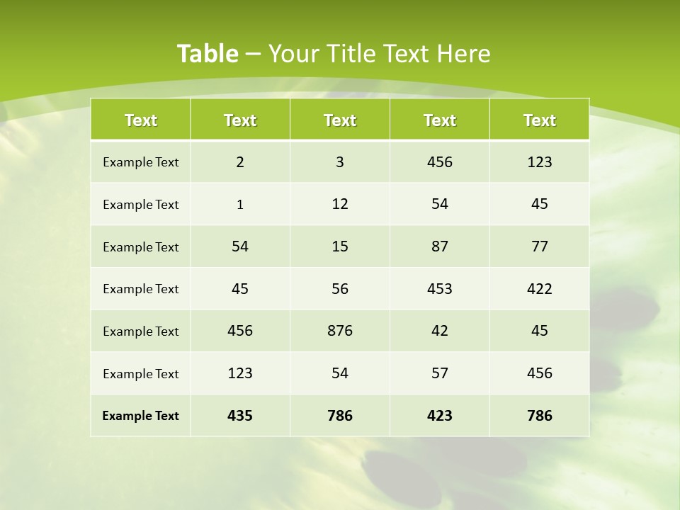 Extreme Groceries Kiwi PowerPoint Template