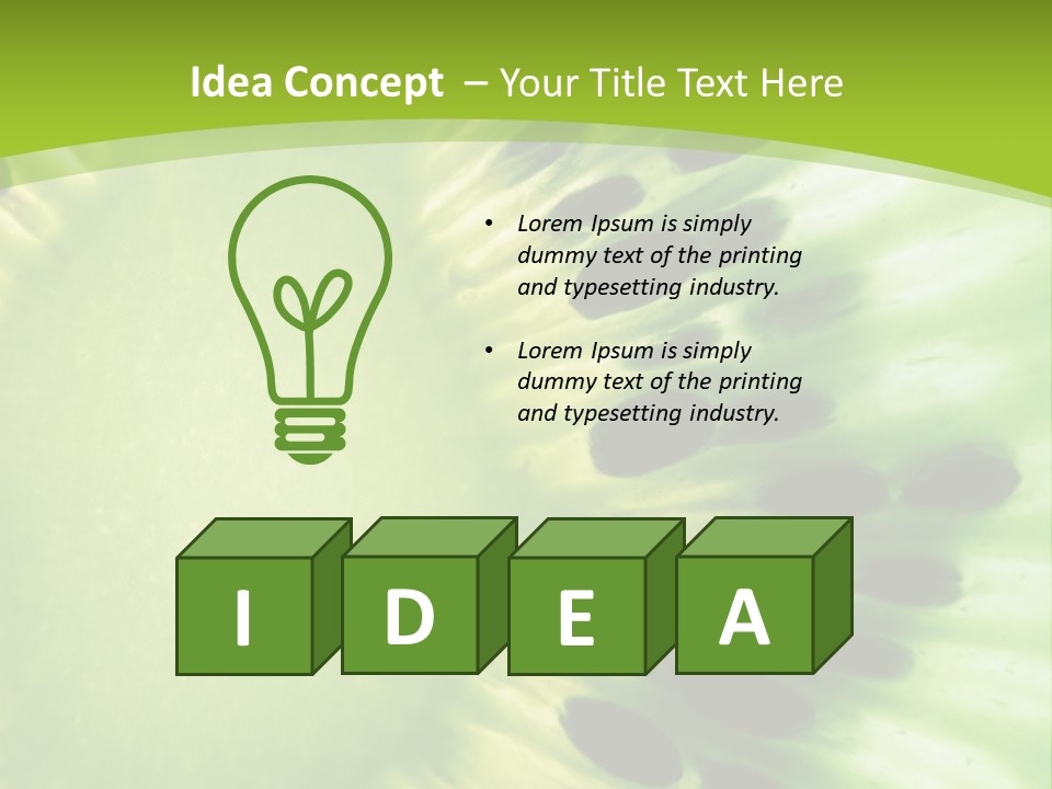 Extreme Groceries Kiwi PowerPoint Template