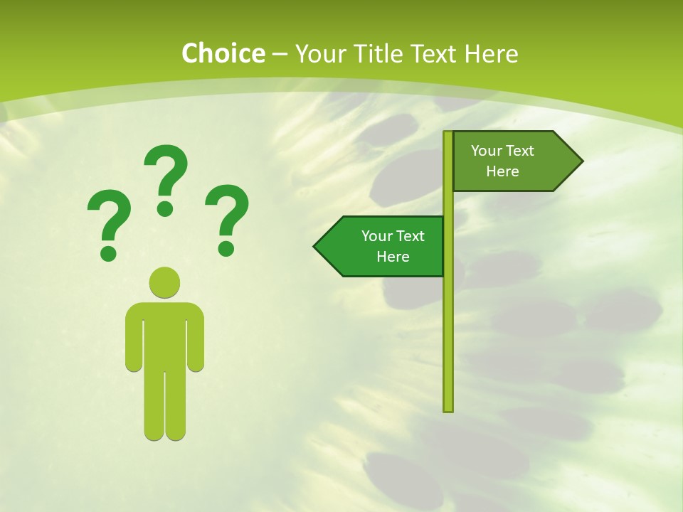 Extreme Groceries Kiwi PowerPoint Template