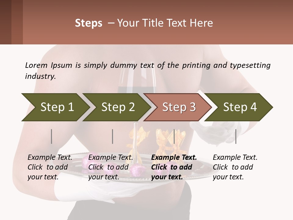 Man Waiter Beautiful PowerPoint Template