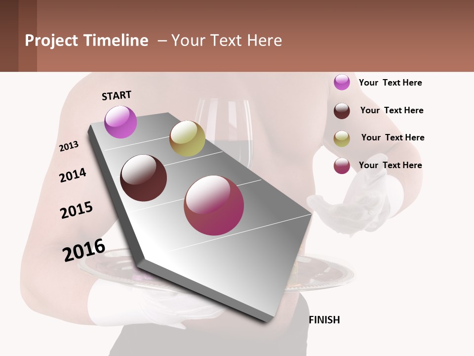 Man Waiter Beautiful PowerPoint Template