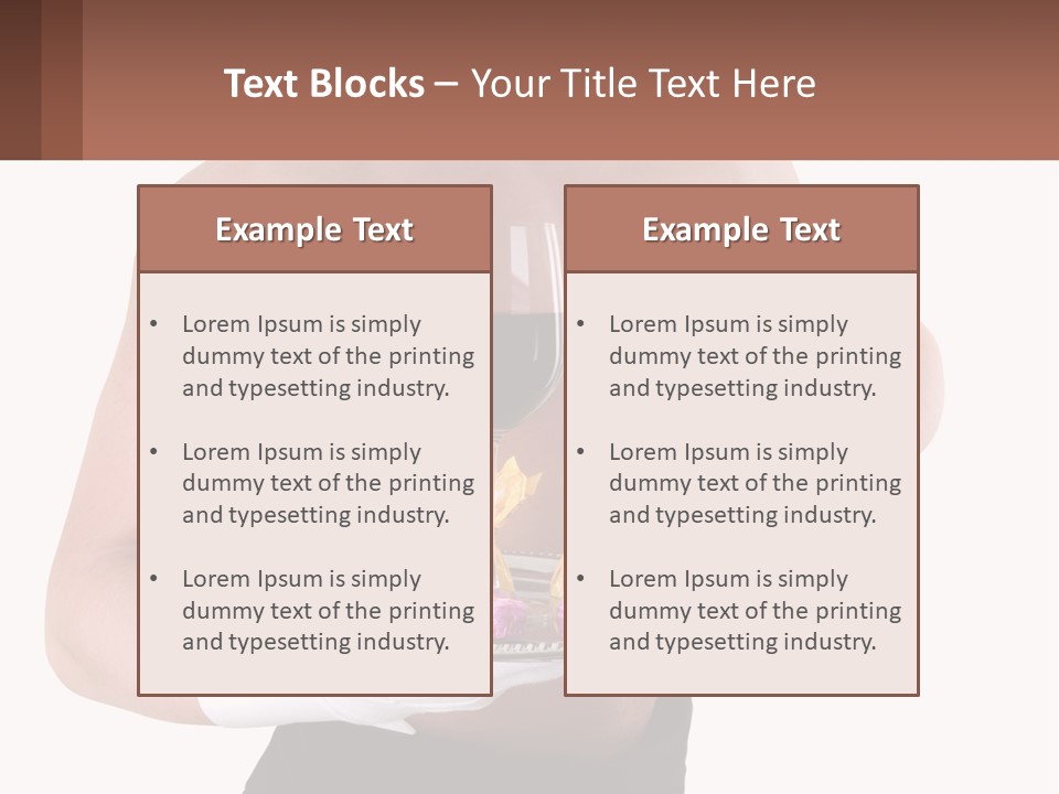 Man Waiter Beautiful PowerPoint Template