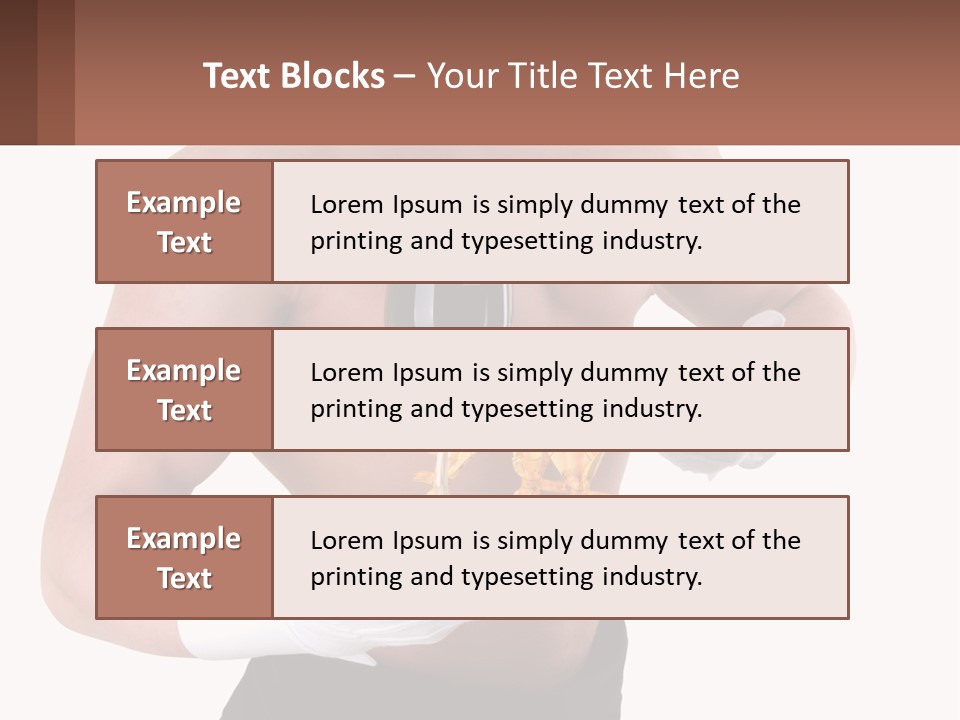 Man Waiter Beautiful PowerPoint Template