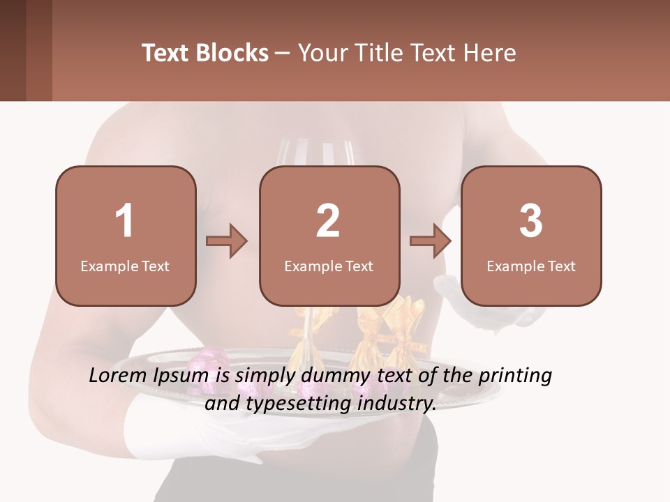 Man Waiter Beautiful PowerPoint Template