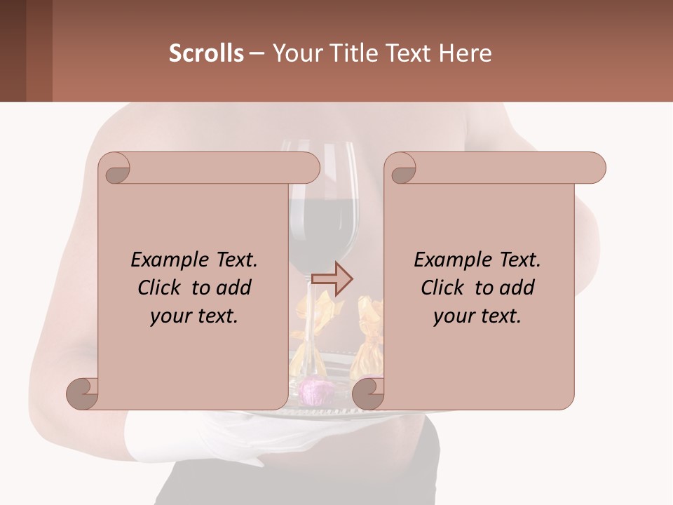 Man Waiter Beautiful PowerPoint Template