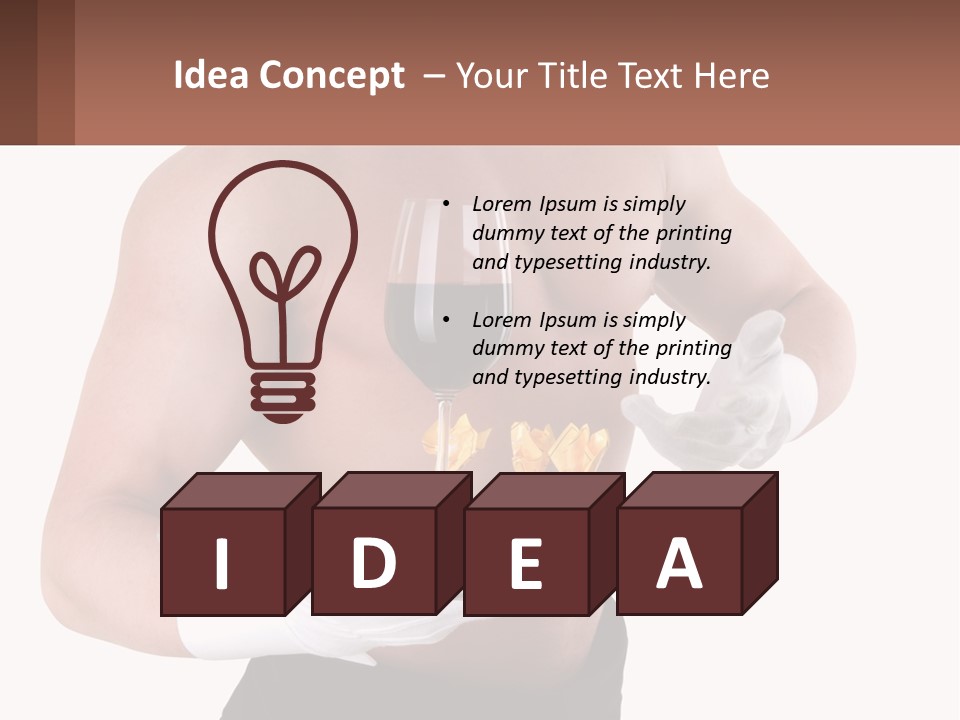 Man Waiter Beautiful PowerPoint Template