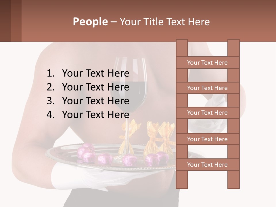 Man Waiter Beautiful PowerPoint Template