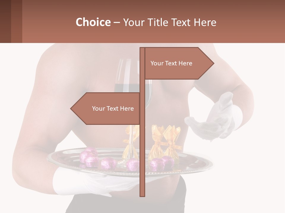 Man Waiter Beautiful PowerPoint Template