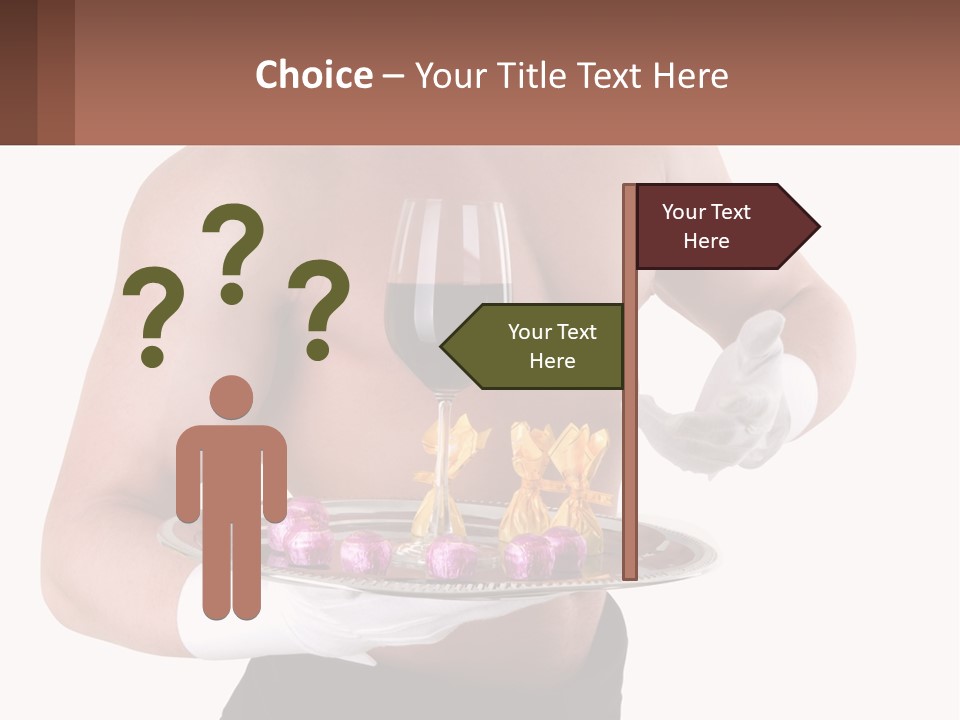 Man Waiter Beautiful PowerPoint Template