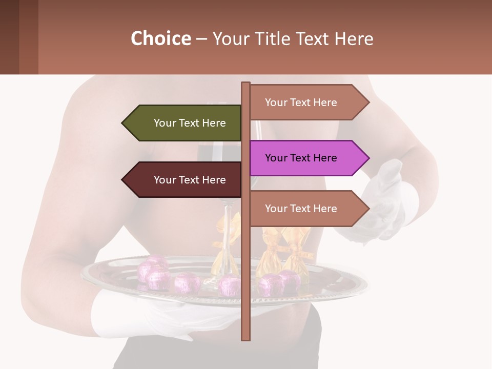 Man Waiter Beautiful PowerPoint Template