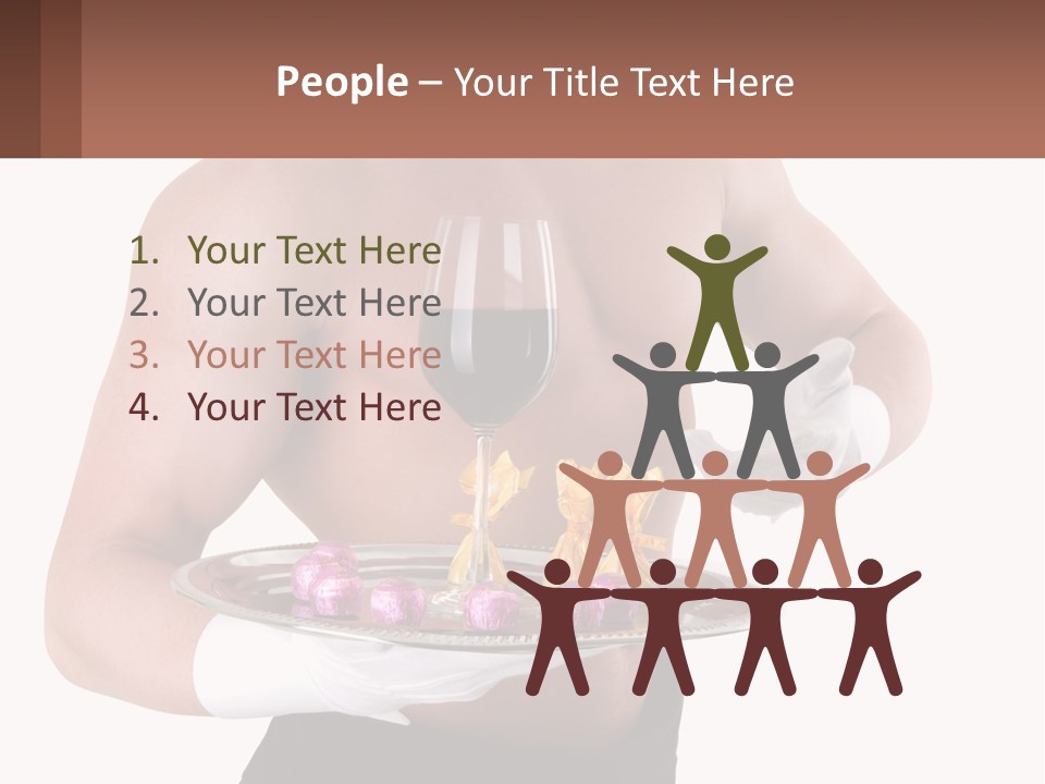 Man Waiter Beautiful PowerPoint Template