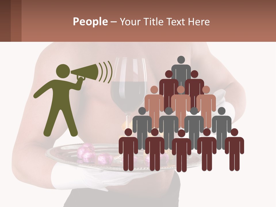 Man Waiter Beautiful PowerPoint Template