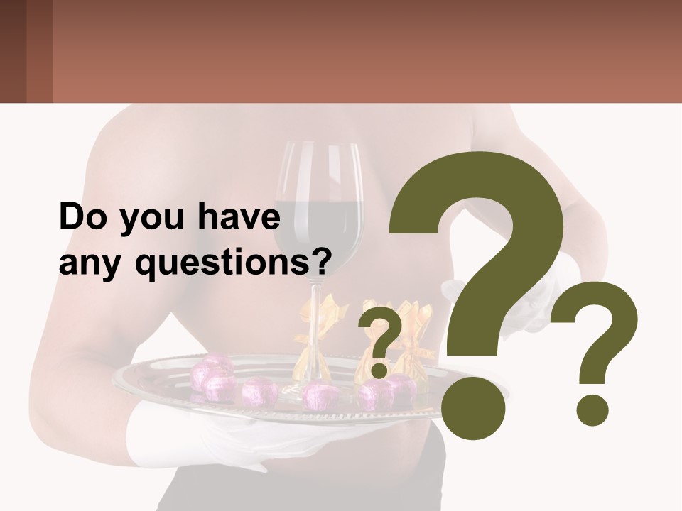 Man Waiter Beautiful PowerPoint Template