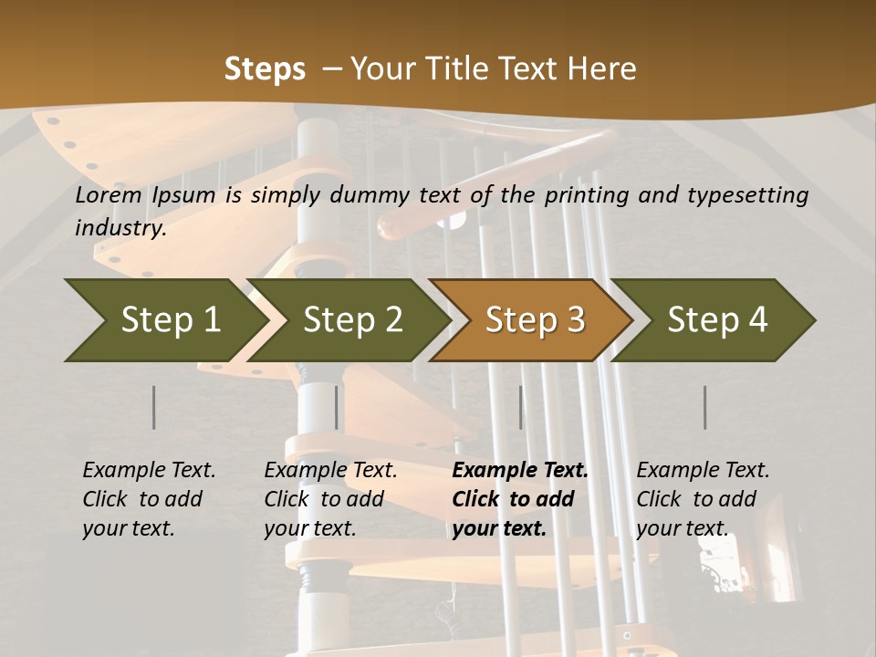 Step Wood Modern PowerPoint Template