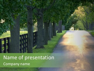 Horsefarm Landscape Fence PowerPoint Template
