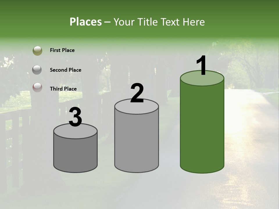 Horsefarm Landscape Fence PowerPoint Template