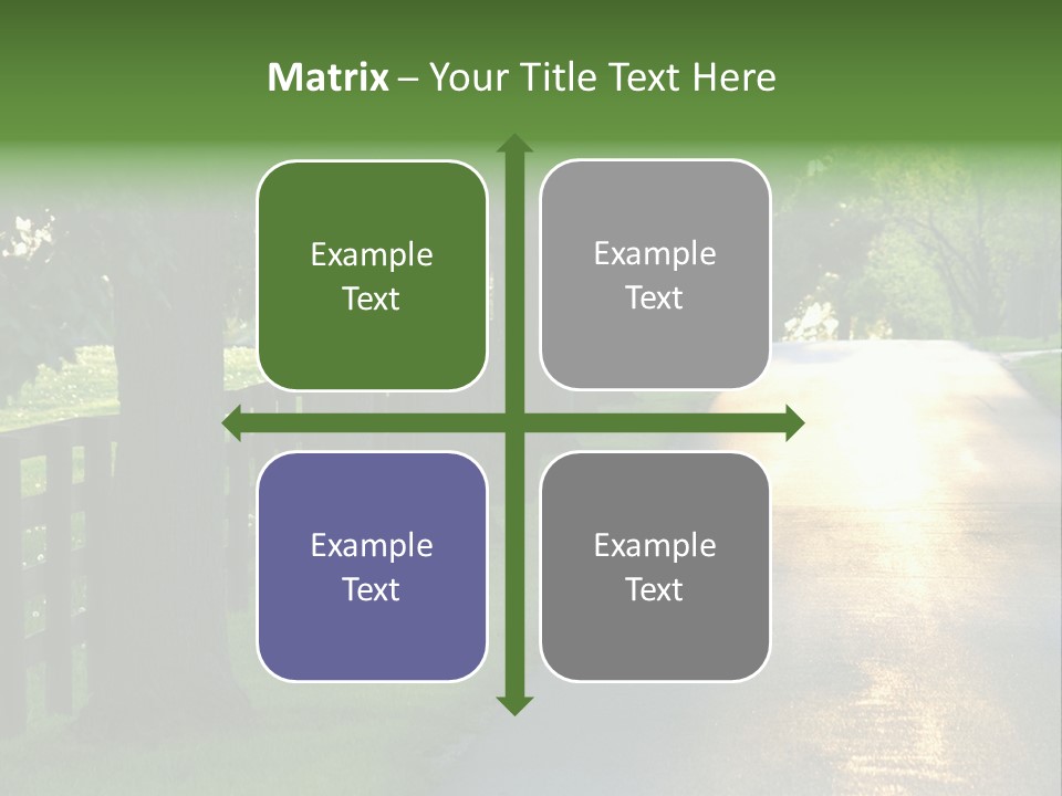 Horsefarm Landscape Fence PowerPoint Template